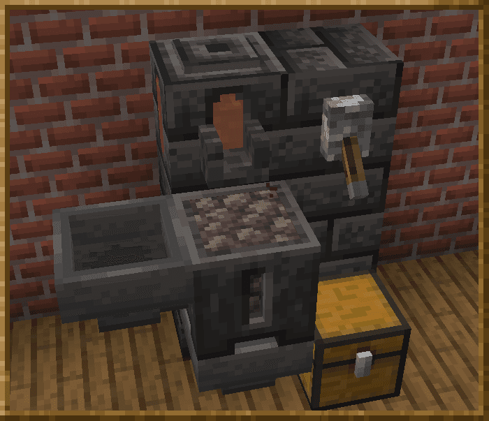 Tinkers Construct casting basin producing an ingot